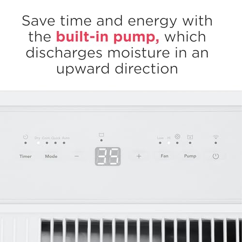Frigidaire 50-Pint Portable Dehumidifier with Wi-Fi for Medium/Large Rooms, White Q334986