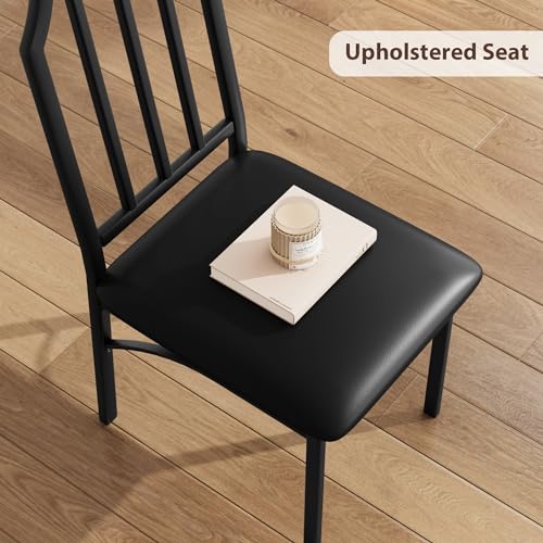GAOMON Dining Table Set for 2 with Cushion Seats, Rustic Brown L77092