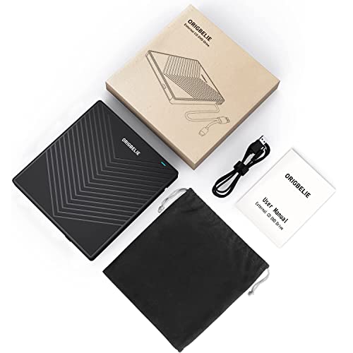 External CD DVD Drive for Laptop, USB 3.0 Type-C, Slim Portable Burner T70166