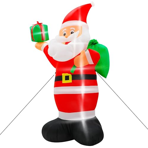 Giant Inflatable Santa Claus with LED Lights Outdoor Christmas Decorations W1618