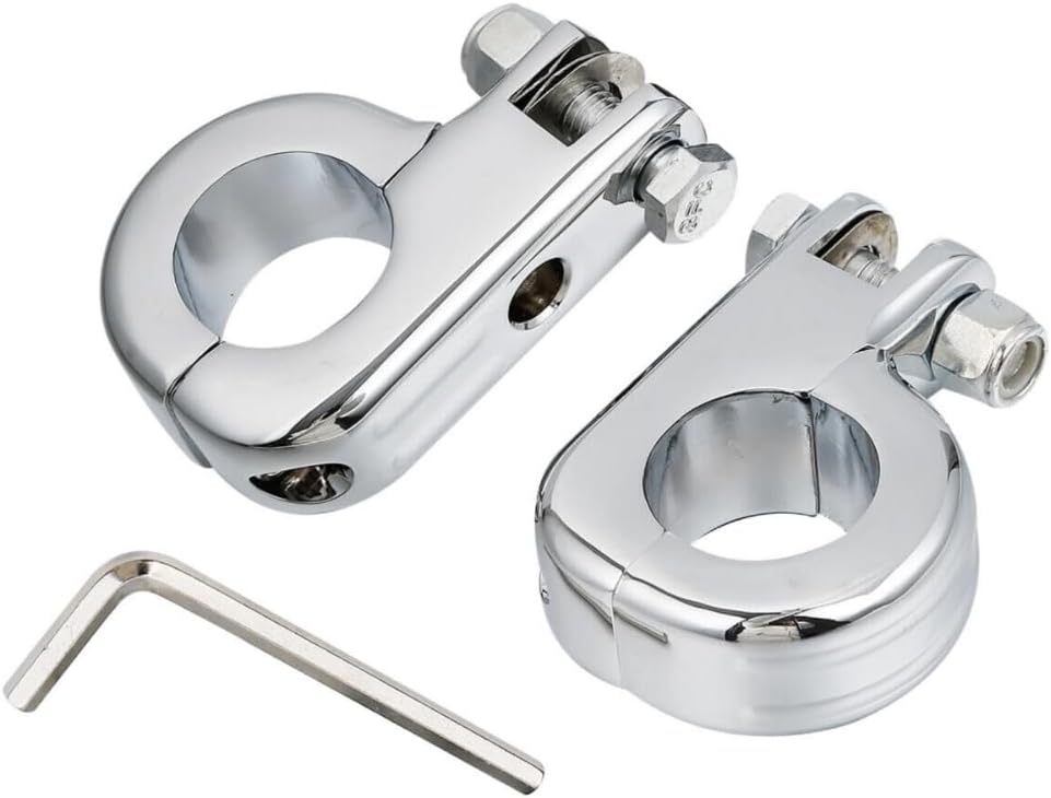 1-1/4" 32mm Motorcycle Engine Guard Foot Pegs Chrome Aluminum R505