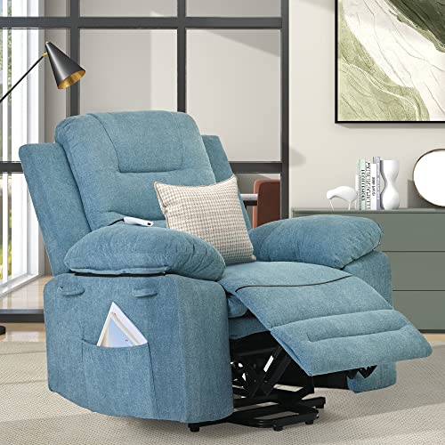 Power Lift Recliner Chair with Massage and Heat for Elderly, Beige C7169