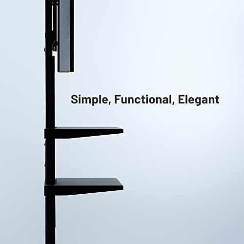 Wall Entertainment Shelf for TV Stand, Satin Black P1478