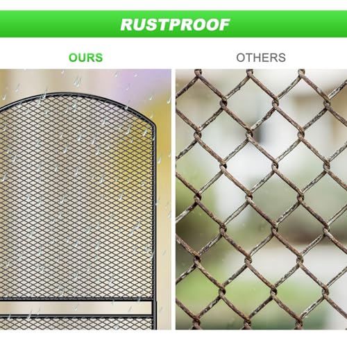 Skcoipsra Decorative Garden Fence 10 Pack, 37.5in H x 10.8ft L, Rustproof Metal Animal Barrier R288