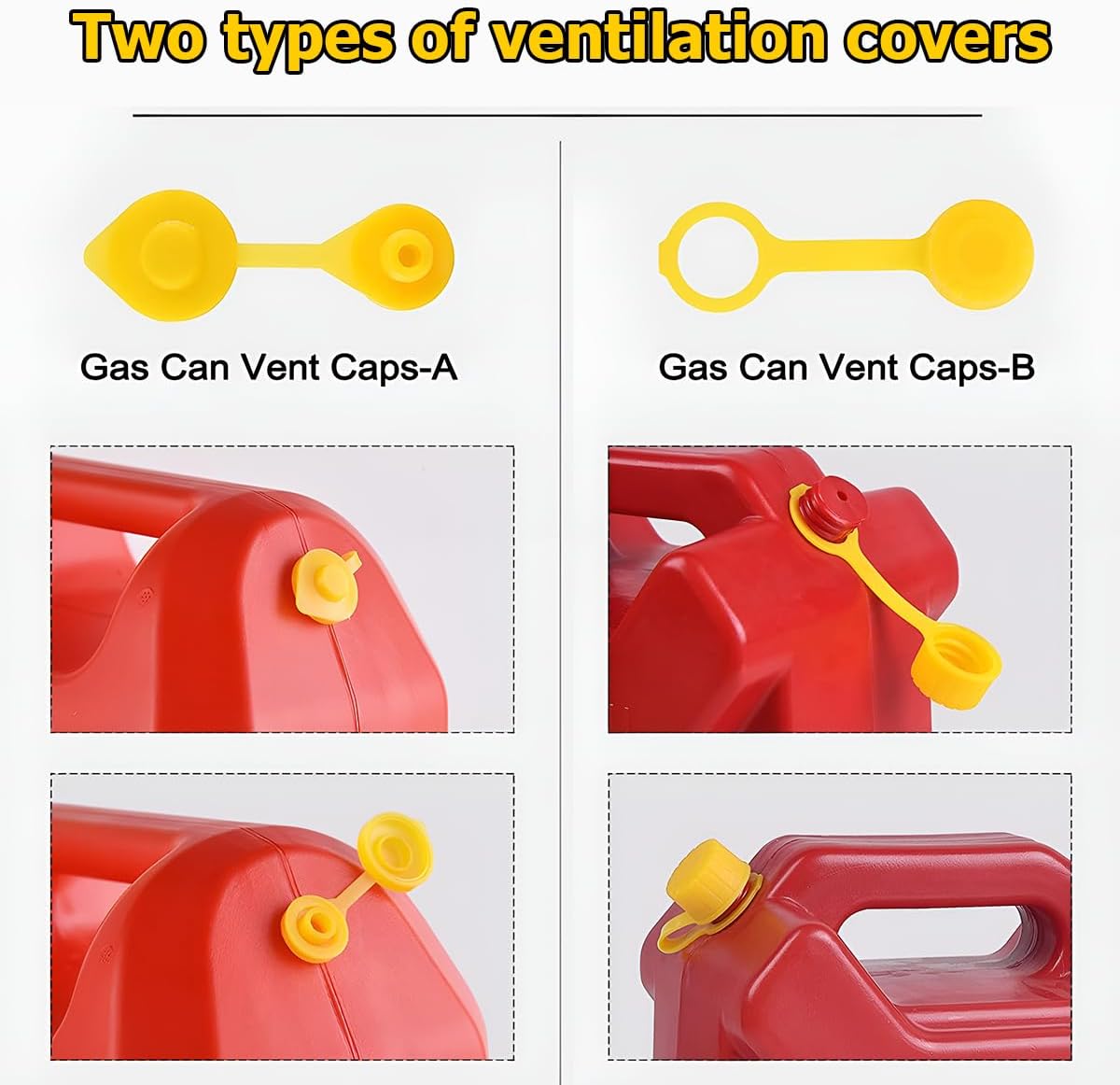 Flexible Gas Can Nozzle Replacement Kit with Spout, Sealing Cap, and Vent Caps P385