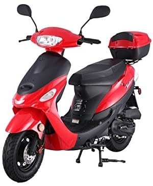 HHH Upgraded 49cc Gas Street Legal Scooter Moped with Matching Trunk I775