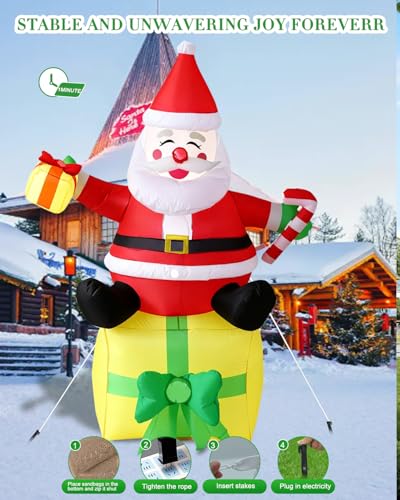 Christmas Inflatable Snowman with Penguin Yard Decoration with LED Lights K4000