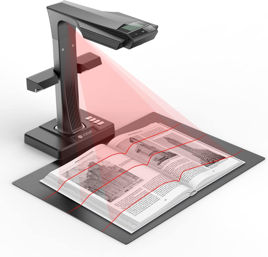 CZUR ET24 Pro Professional 24MP Book Scanner, A3 Document Scanner, USB Document Camera, 3rd Gen Auto-Flatten & Deskew Tech, 180+ Languages OCR, Support HDMI, for Windows/MacOS/Linux