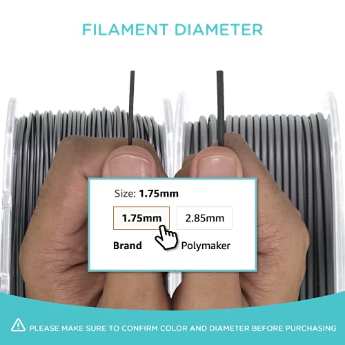 Polymaker PolyLite ABS Filament 1.75mm Black, 1kg F638424