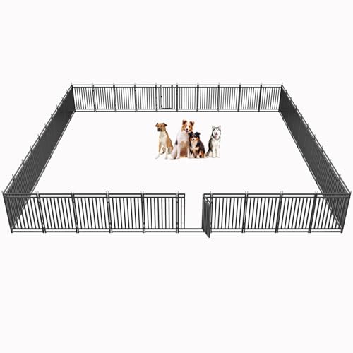 Metal Dog Fence Playpen 40" Height 16 Panels for Yard Camping RV A633426