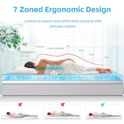 BedsPick 3 Inch Gel Memory Foam Mattress Topper for Twin Size Bed V71618