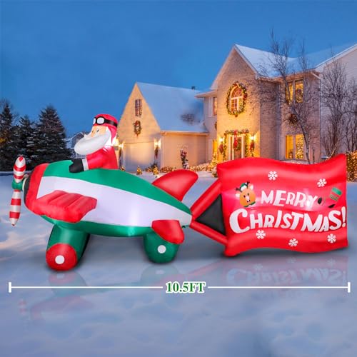 8 FT Christmas Inflatable Santa Claus with Gift Bag and LED Lights for Yard Outdoor Decor M3530
