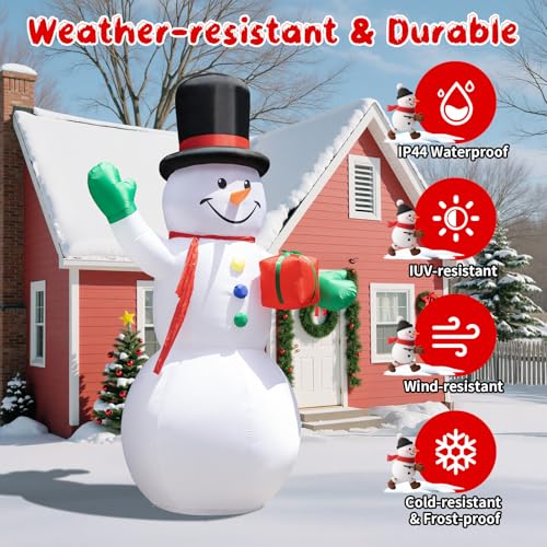 Dawdix 15FT Inflatable Snowman with LED Lights for Yard Christmas Decor Z472