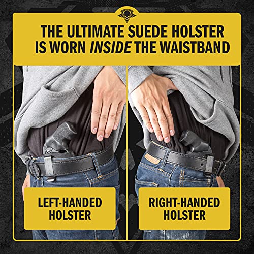 Suede Leather Revolver Holster IWB Concealed Carry for .38 Special & J Frame W931295