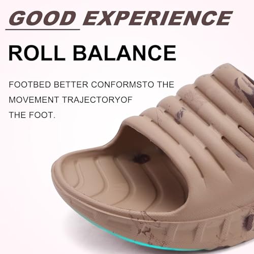 KuaiLu Men's Recovery Sandals Orthotic Cushion Open Toe Sport Slides D332788