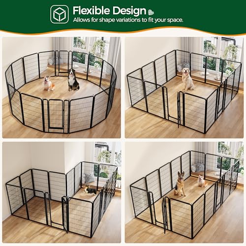 Yaheetech Dog Playpen Outdoor 40 Inch 8 Panels Metal Pet Fence I4784