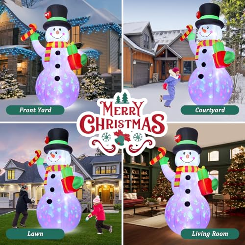 10 FT Inflatable Santa Claus with LED Lights for Outdoor Christmas Decor L40414
