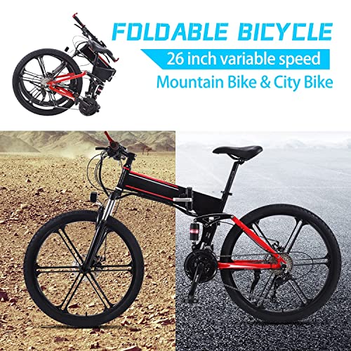 26" Electric Bike for Adults, 350W Foldable, Removable Battery, 7-Speed Z71494