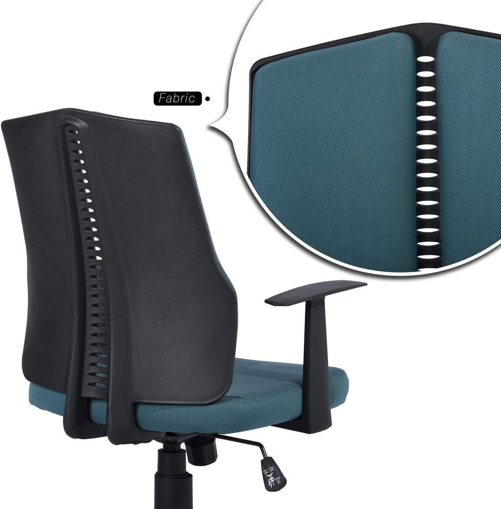 Ergonomic Desk Swivel Rolling Computer Chair, Dark Blue F4583
