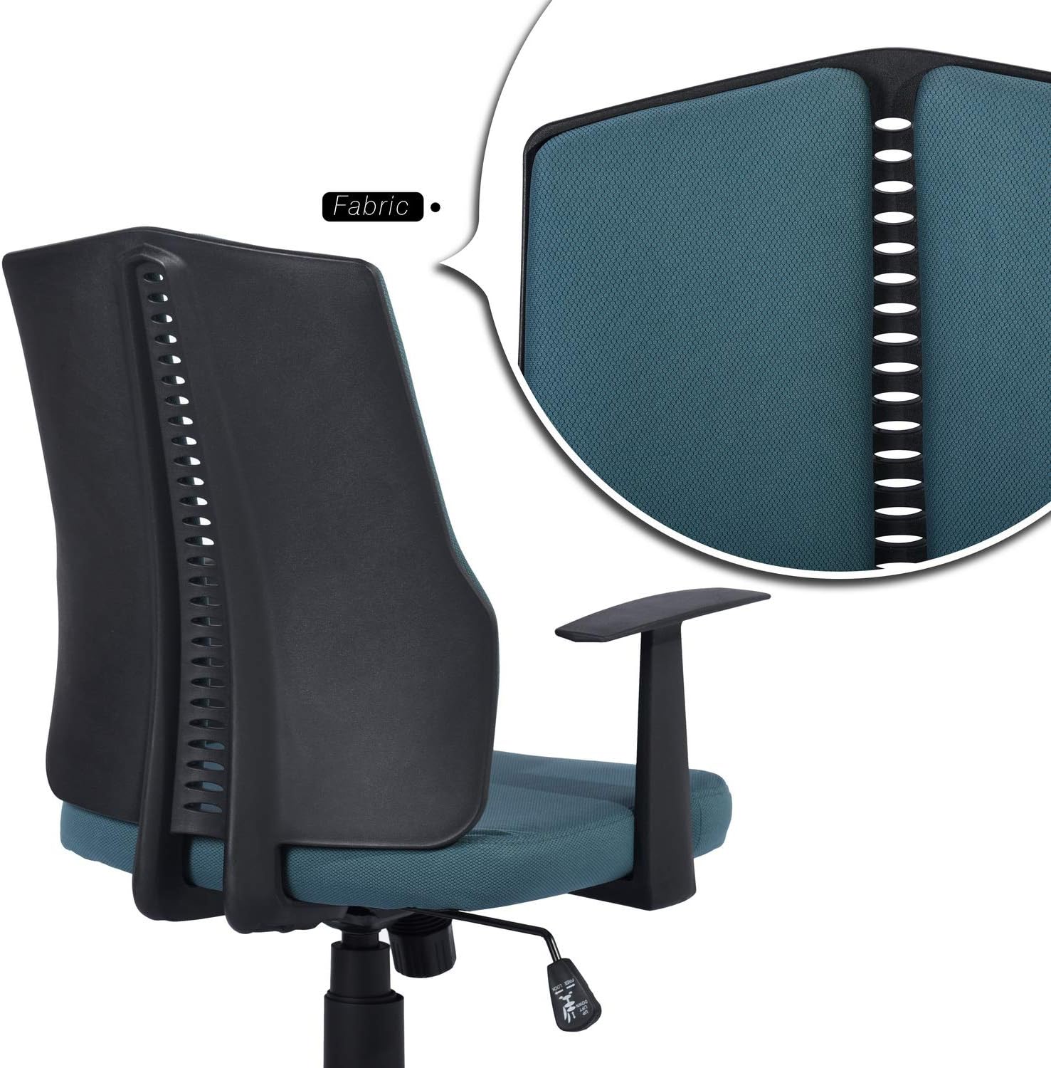Ergonomic Desk Swivel Rolling Computer Chair, Dark Blue F4583