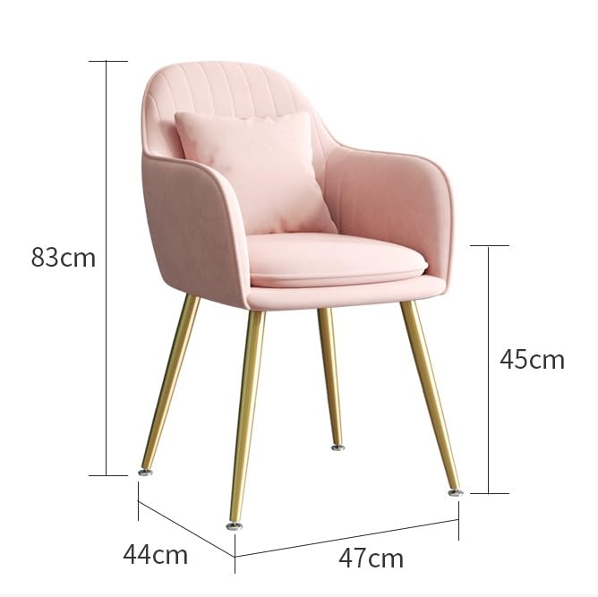 Leather Kitchen Chairs Modern Style Lazy Makeup Stool Livingroom Furniture Hotel Nail Shop Sofa Chair Nordic Dining Chair Backrest Flannel Fabric Chair armrest Dining Chair Velvet (Color : C) B846