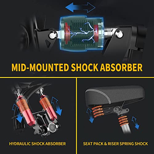 EBKAROCY Foldable Electric Bike for Adults, 400W Motor, 48V 15AH Removable Battery S109155
