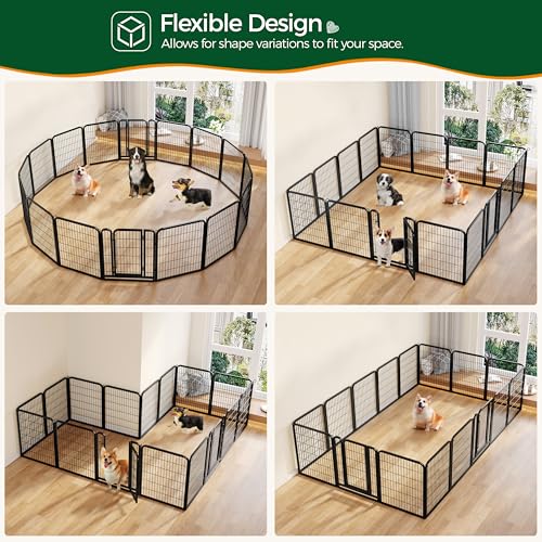 Yaheetech Dog Playpen Outdoor 40 Inch 8 Panels Metal Pet Fence I4784