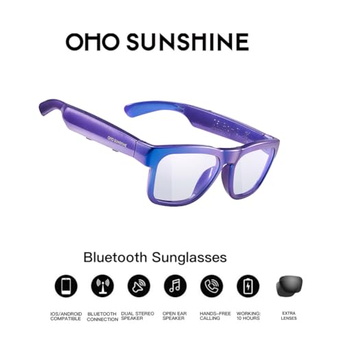 OhO Smart Glasses Polarized Sunglasses with Bluetooth Speaker U712