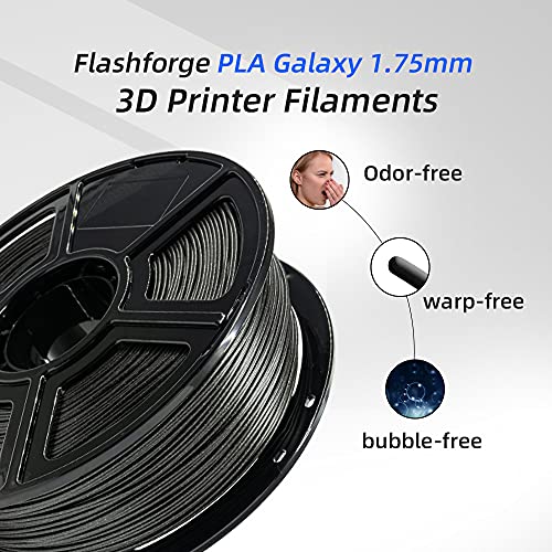 FLASHFORGE PLA Filament 1.75mm Burnt Titanium, Color Changeable 3D Printer Filament 1kg T433110