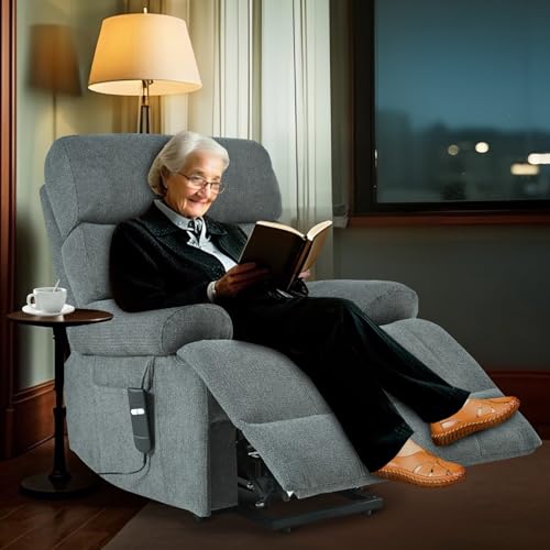 Power Lift Recliner for Elderly with Remote Control, Navy Blue P60192
