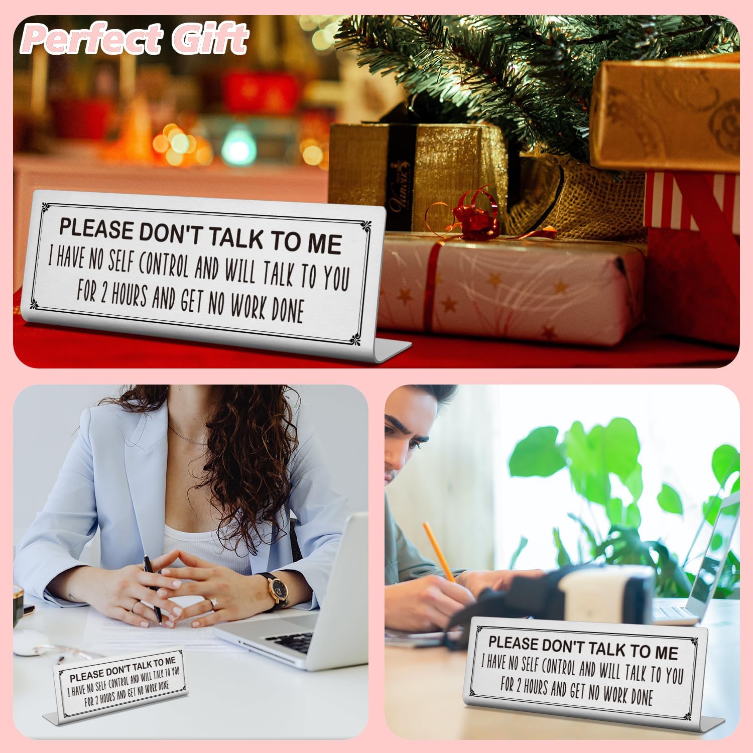 Funny Office Decor Signs for Cubicle Desk Accessories, Work Humor Gifts DSG144 X817762