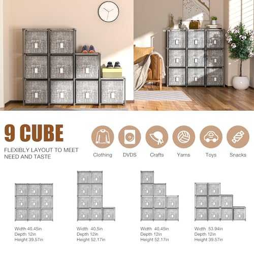 Cube Storage Organizer with 6 Printed Bins and Labels Y73983