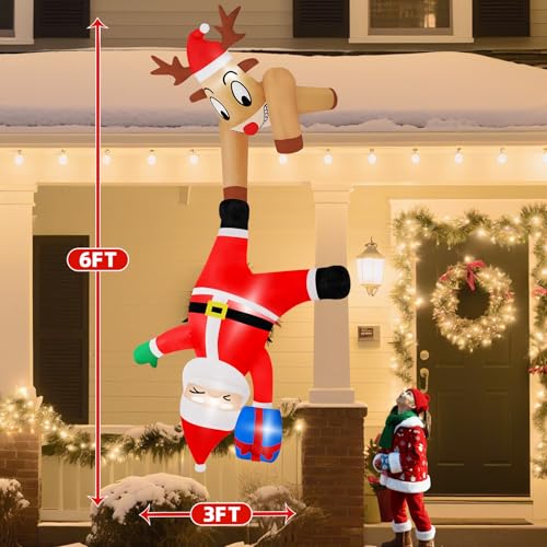B&D 12FT Giant Christmas Inflatables Snowman Outdoor Decorations with Rotating LED Lights B36000