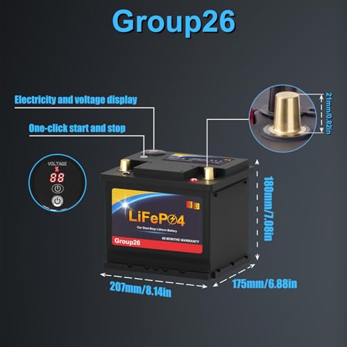 Lithium Car Battery 12.8V 576WH Group 47 LiFePO4 Starter Battery K16750
