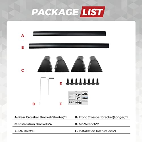 ALAVENTE Roof Rack Cross Bars for Ford Explorer 2020-2023 with Side Rails, 165lbs Aluminum D2995