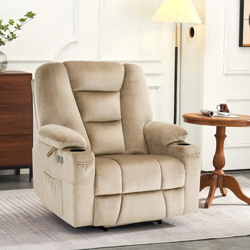 MCombo Small Power Lift Recliner Chair with Massage and Heat, Brown N356790