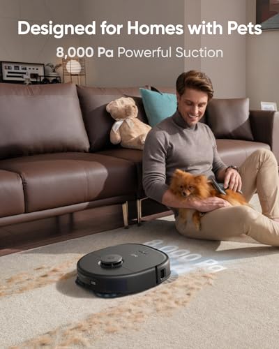 eufy X10 Pro Omni Robot Vacuum and Mop Combo, 8000 Pa Suction, Auto-Lift Mops K146