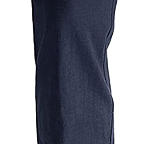 SHOPESSA Men's Business Casual Pants Relaxed Fit Elastic Waist Stretch T1510