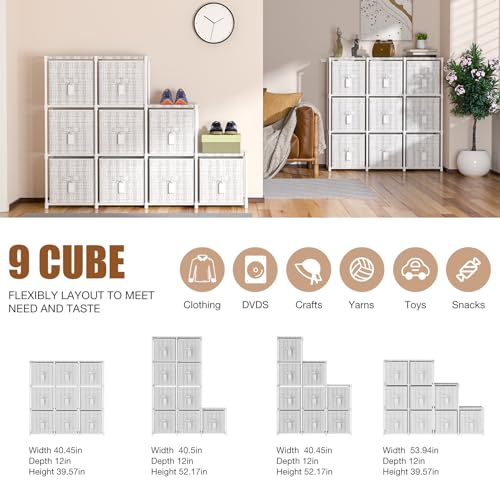 Cube Storage Organizer with 6 Printed Bins and Labels Y73983