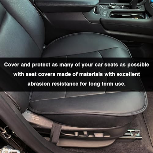 Car Seat Bottom Cover PU Leather Anti-Slip Protector for Car SUV (Beige) A16843