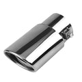 Stainless Steel Car Exhaust Tip, 2.5" to 3.3" Universal Car Exhaust Pipe Modification Tail Throat Tail Pipe, Steel Exhaust Tips Chrome-Plated Finish Tailpipe (Blue/B Style)