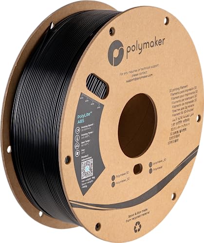 Polymaker PolyLite ABS Filament 1.75mm Black, 1kg F638424
