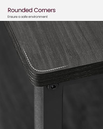 VASAGLE Kitchen Island with 3 Shelves, 47.2 Inches, Rustic Brown and Black W99569