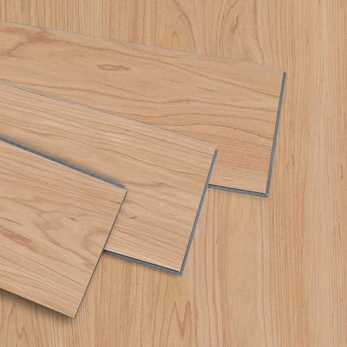 Interlocking Luxury Vinyl Flooring Wood-Look Planks SPC Rigid Core Waterproof Hickory Q852539