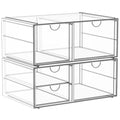 Acrylic Makeup Organizer with 19 Drawers, 4 Pack Clear Storage B90209