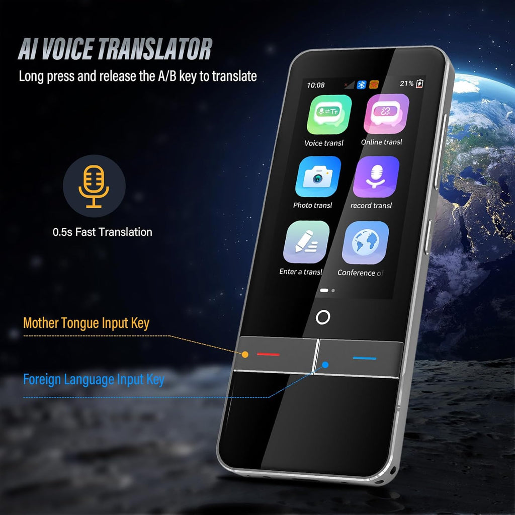 Portable Language Translator Device, 139 Languages Two-Way Instant Translation V324