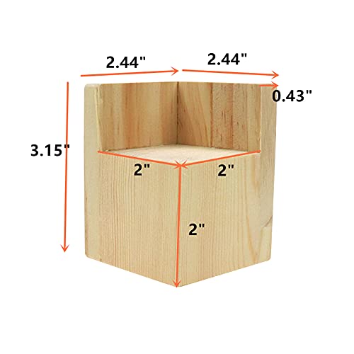 Set of 4 Wooden Square Bed Risers 3.15 Inches for Furniture Q177749