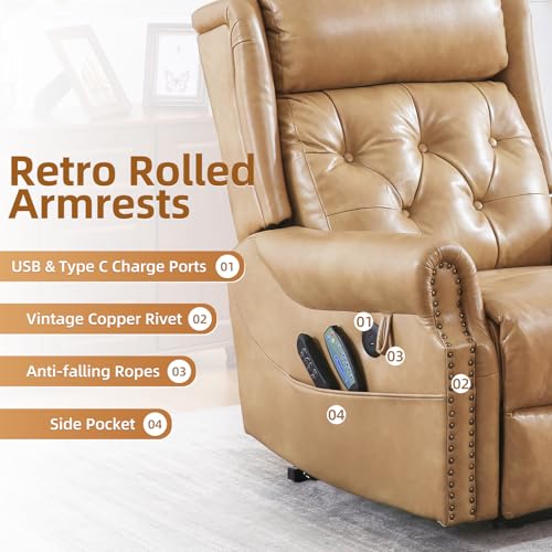 Oversized Power Lift Recliner Chair for Elderly with Massage and Heat T36815