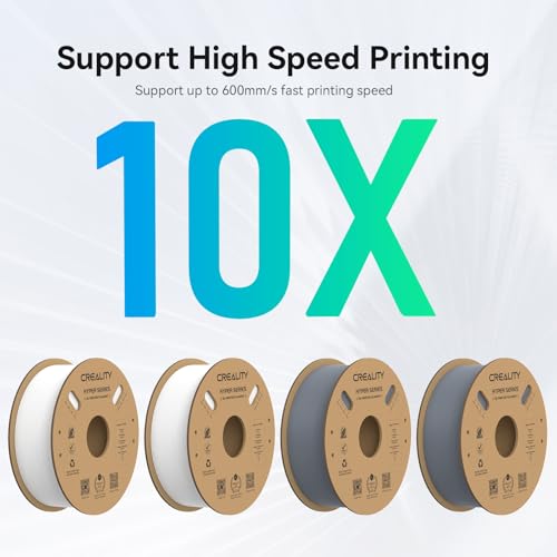 Creality Hyper PLA Filament 1.75mm High Speed 3D Printer Filament, 4 Pack 1kg Spool, Black & White K3786