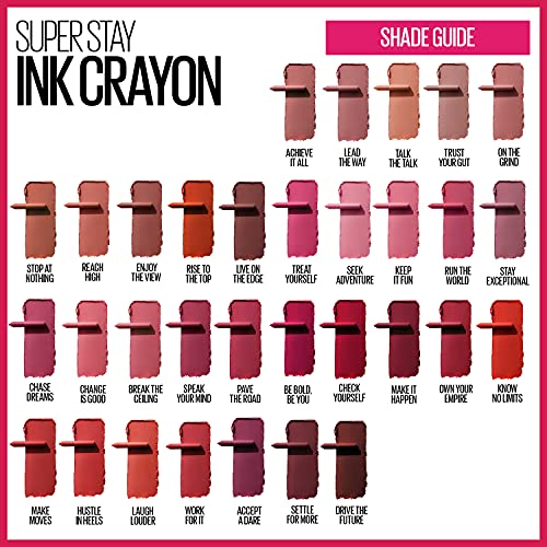 Maybelline Super Stay Ink Crayon Matte Lipstick, 130 Pave The Road, 0.04 oz K14571